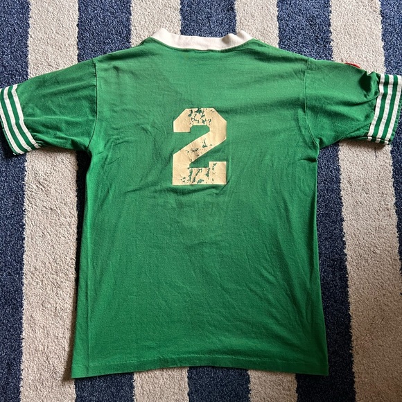 7-Eleven 7-11 GREEN Junior Olympic Softball V Neck Jersey Size S VINTAGE RARE - Picture 9 of 11
